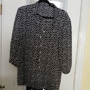 Black and White Polka Dot Blouse